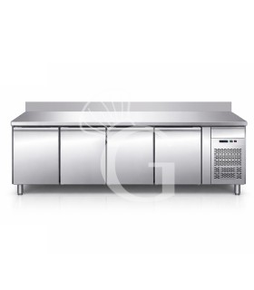 Tavolo frigo per gastronomia 4 porte alzatina Prof. 700 mm - 18°/-22°C classe energetica D