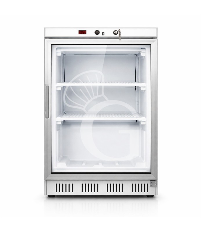 Armadio refrigerato statico con temperatura -18°C/-22°C - 130 LT - porta in vetro