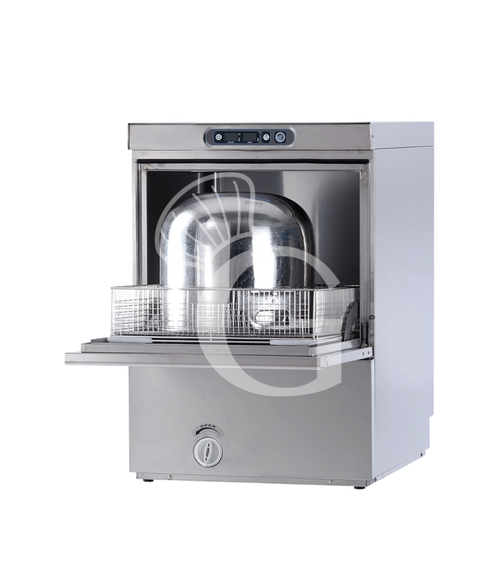Lavaoggetti professionale trifase-cesto 500x500mm-camera lavaggio H400mm–teglie 60x40cm-doppio dosatore e pompa di scarico