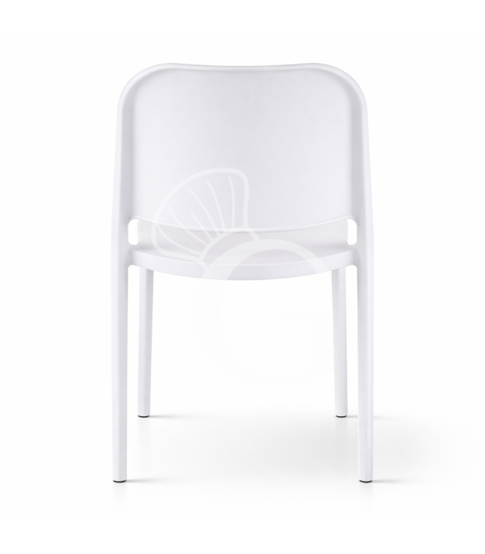 Sedia Lilly in polipropilene con fibra di vetro colore bianco