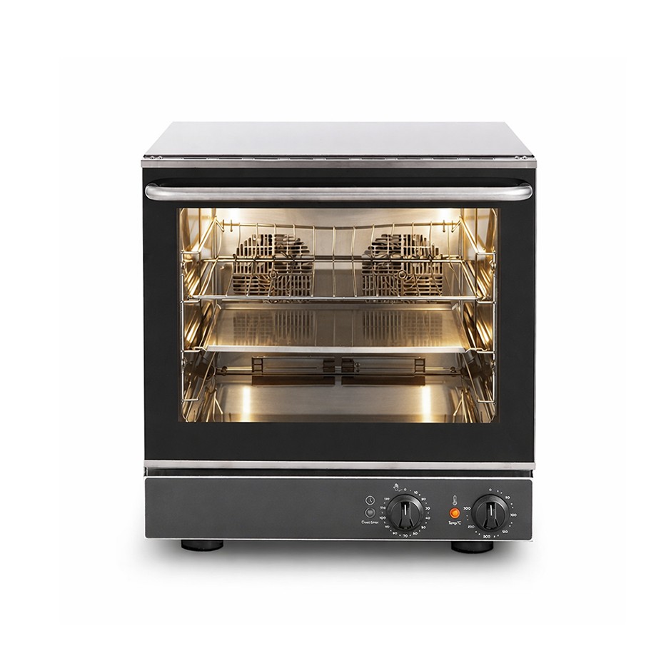 Forno per brioches elettrico a convezione, porta ribalta, comandi meccanici, 4 teglie 433x333 mm, potenza 2,8 kw