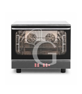 Forno per cornetti elettrico a convezione , umidificatore e grill, porta ribalta, comandi digitali, 4 teglie GN 1/1 530x325 mm