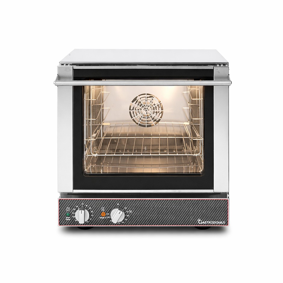 Forno elettrico, comandi meccanici, porta a ribalta, monofase per 4 teglie 460x340 mm