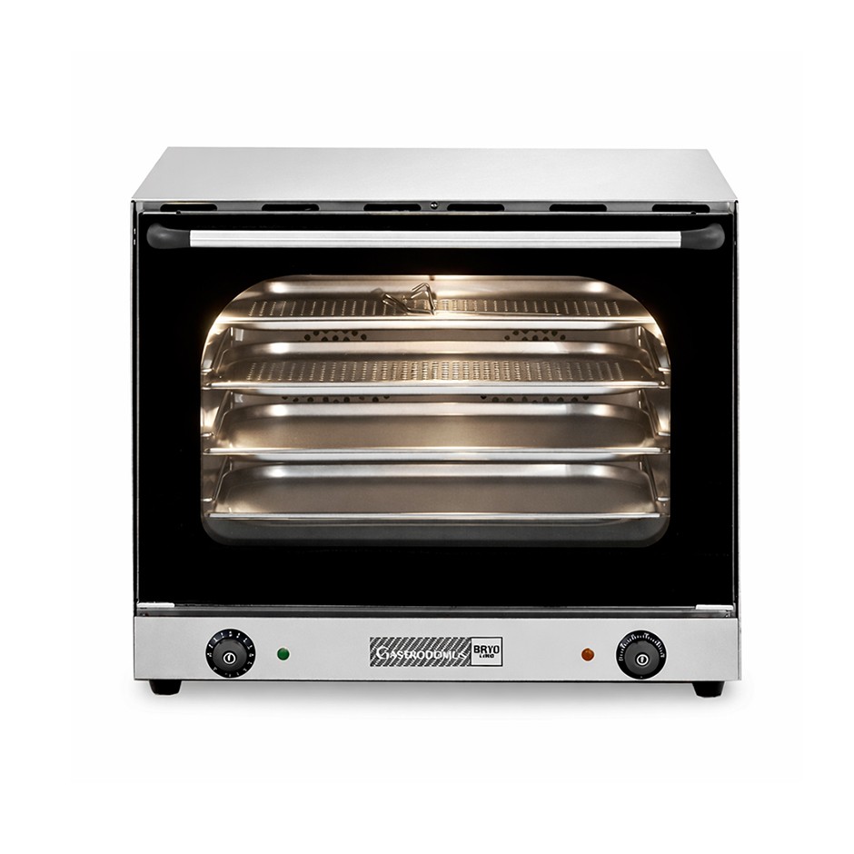 Forno elettrico a convezione, porta ribalta, comandi meccanici, 4 teglie GN1/1, potenza 2,67 kw