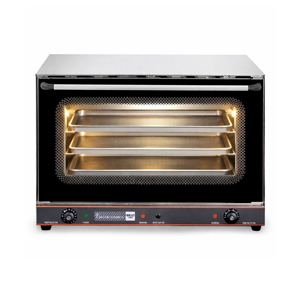 Forno elettrico a convezione e vapore, porta ribalta, comandi meccanici, 4 teglie 600x400 mm, potenza 6,4 kw