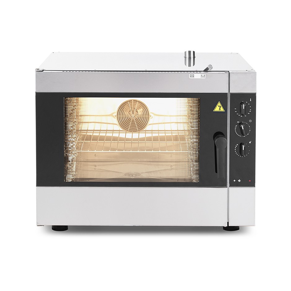 Forno elettrico a convezione, comandi elettromeccanici con umidificatore, per 5 teglie GN1/1 o 600x400 mm
