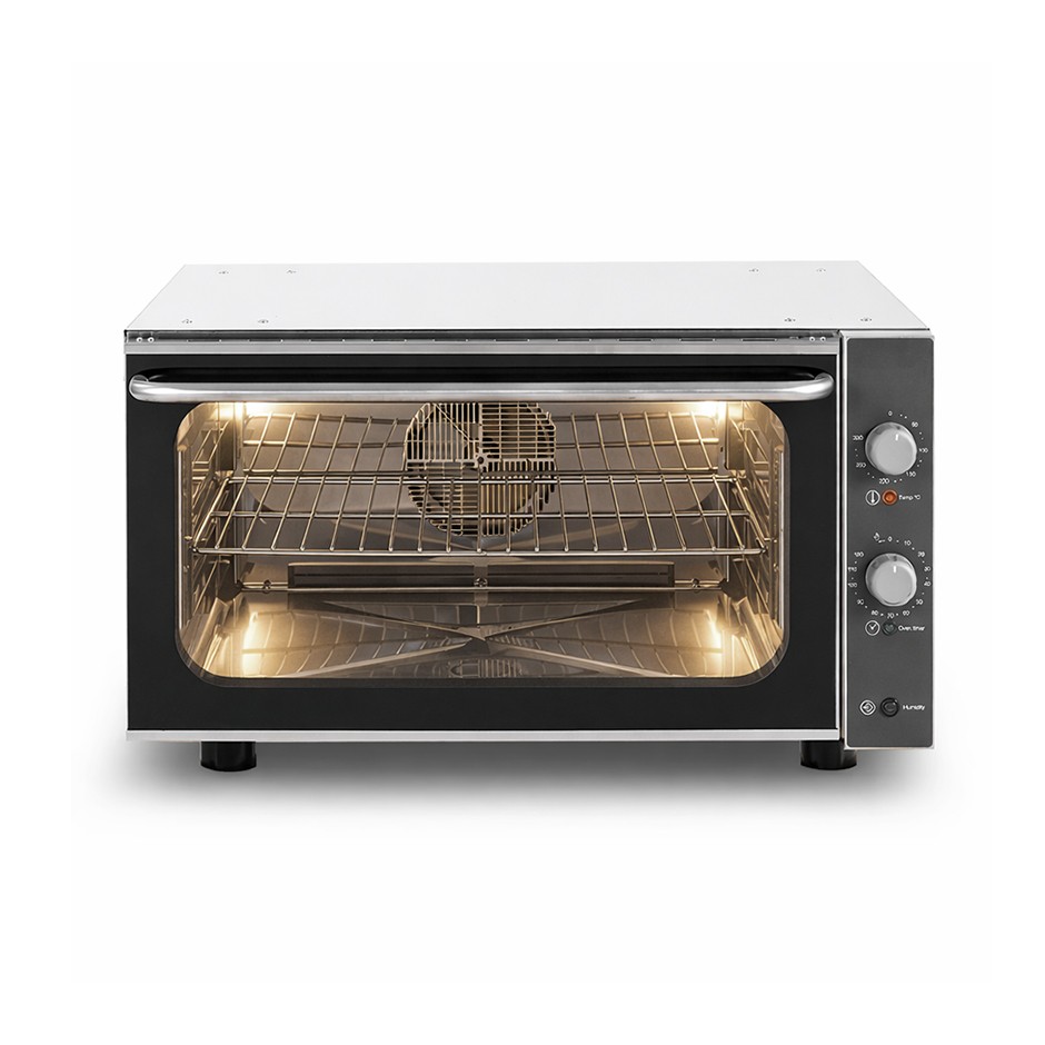 Forno elettrico a convezione per pasticceria con umidificatore, comandi meccanici, monofase per 3 teglie 600x400 mm