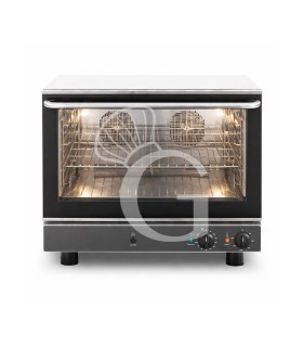 Forno elettrico per pasticceria con umidificatore, comandi meccanici, porta a ribalta, monofase per 4 teglie 600x400 mm