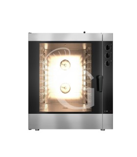 Forno a gas a convezione, comandi elettromeccanici con umidificatore, per 10 teglie GN1/1 o 600x400 mm
