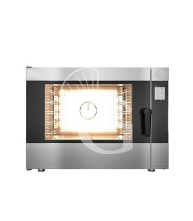 Forno a gas convezione-vapore-misto, touch screen, per 5 teglie GN1/1 o 600x400 mm con lavaggio automatico