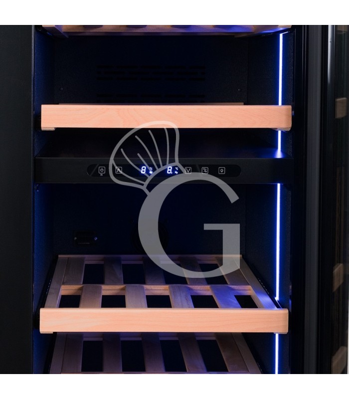 Cantina vino ventilata tripla temperatura 800 LT 19 ripiani 163 bottiglie +5°C/+22°C