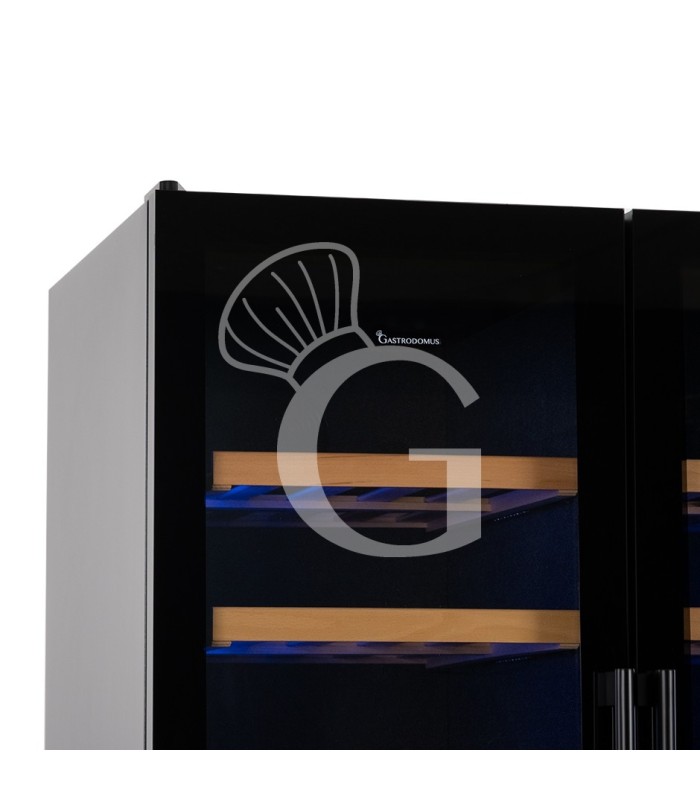 Cantina vino ventilata quadrupla temperatura 800 LT 18 ripiani 154 bottiglie +5°C/+22°C