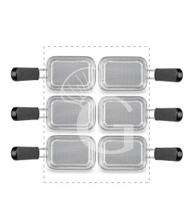 Set 6 Cestelli GN 1/8 in acciaio inox per cuocipasta professionali