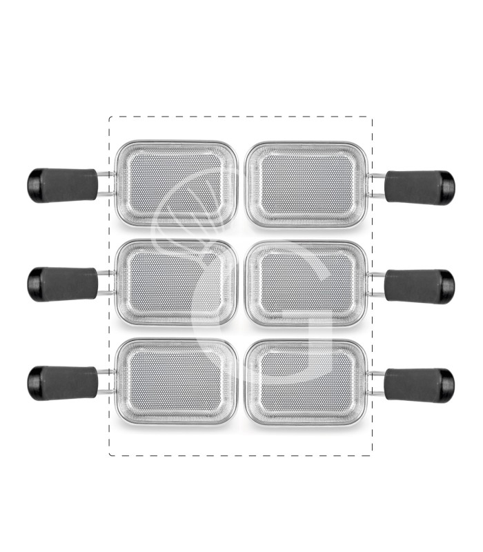 Set 6 Cestelli GN 1/8 in acciaio inox per cuocipasta professionali