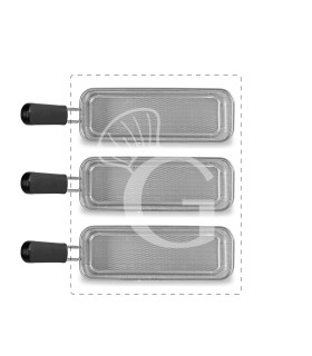 Set di cestelli cuocipasta - 3x GN2/8 - H 160mm - acciaio inox | compatibile con SCP1V70G, SCP2V70G, SCP2V70E, SCP1V70E