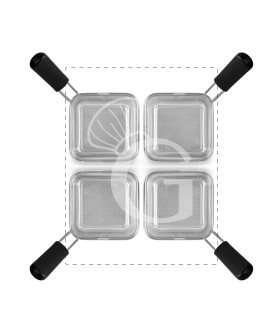 Set di cestelli cuocipasta - 4x GN1/6 - H 200mm - acciaio inox | compatibile con SCP1V70G, SCP2V70G, SCP2V70E, SCP1V70E