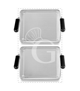 Set di cestelli cuocipasta - 2x GN1/2 H 200mm manici verticali | compatibile con SCP1V90G, SCP2V90G, SCP2V90E, SCP1V90E