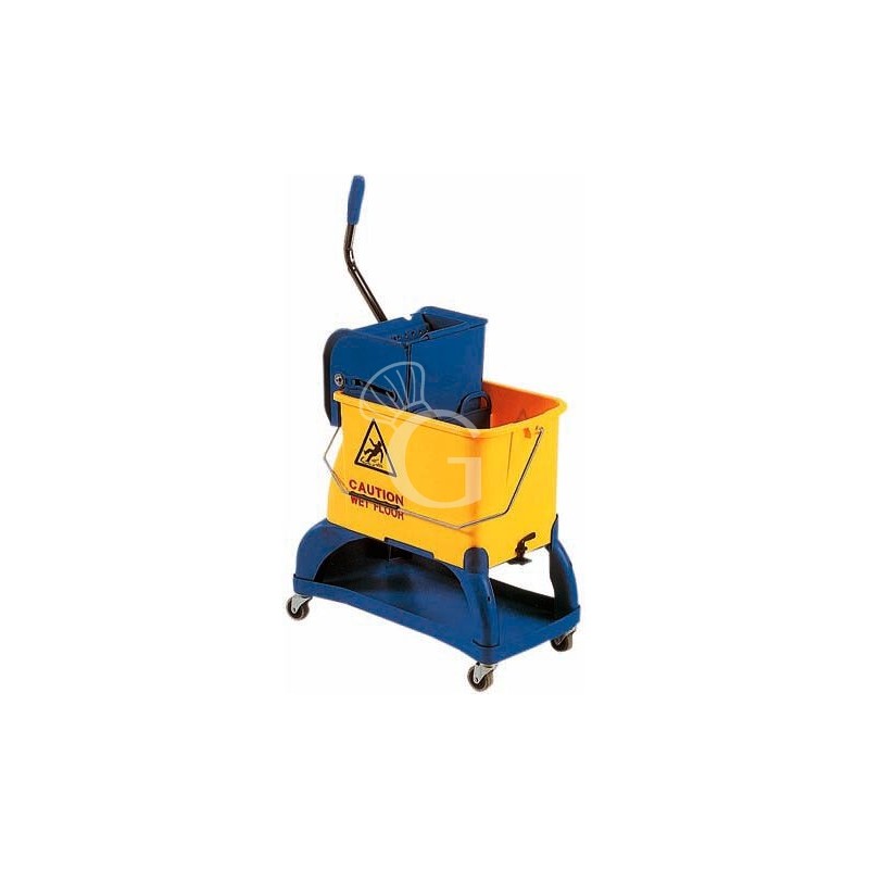 Carrello strizzatore secchio su ruote con divisorio e strizzatore L 550 mm x P 270 mm x H 870 m Carrello strizzatore secchio su ruote con divisorio e strizzatore L 550 mm x P 270 mm x H 870 m