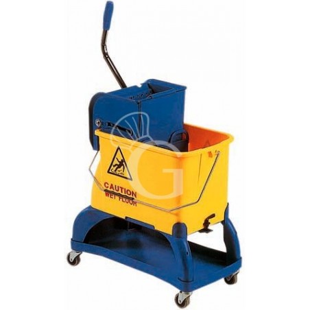 Carrello strizzatore secchio su ruote con divisorio e strizzatore L 550 mm x P 270 mm x H 870 m Carrello strizzatore secchio su ruote con divisorio e strizzatore L 550 mm x P 270 mm x H 870 m