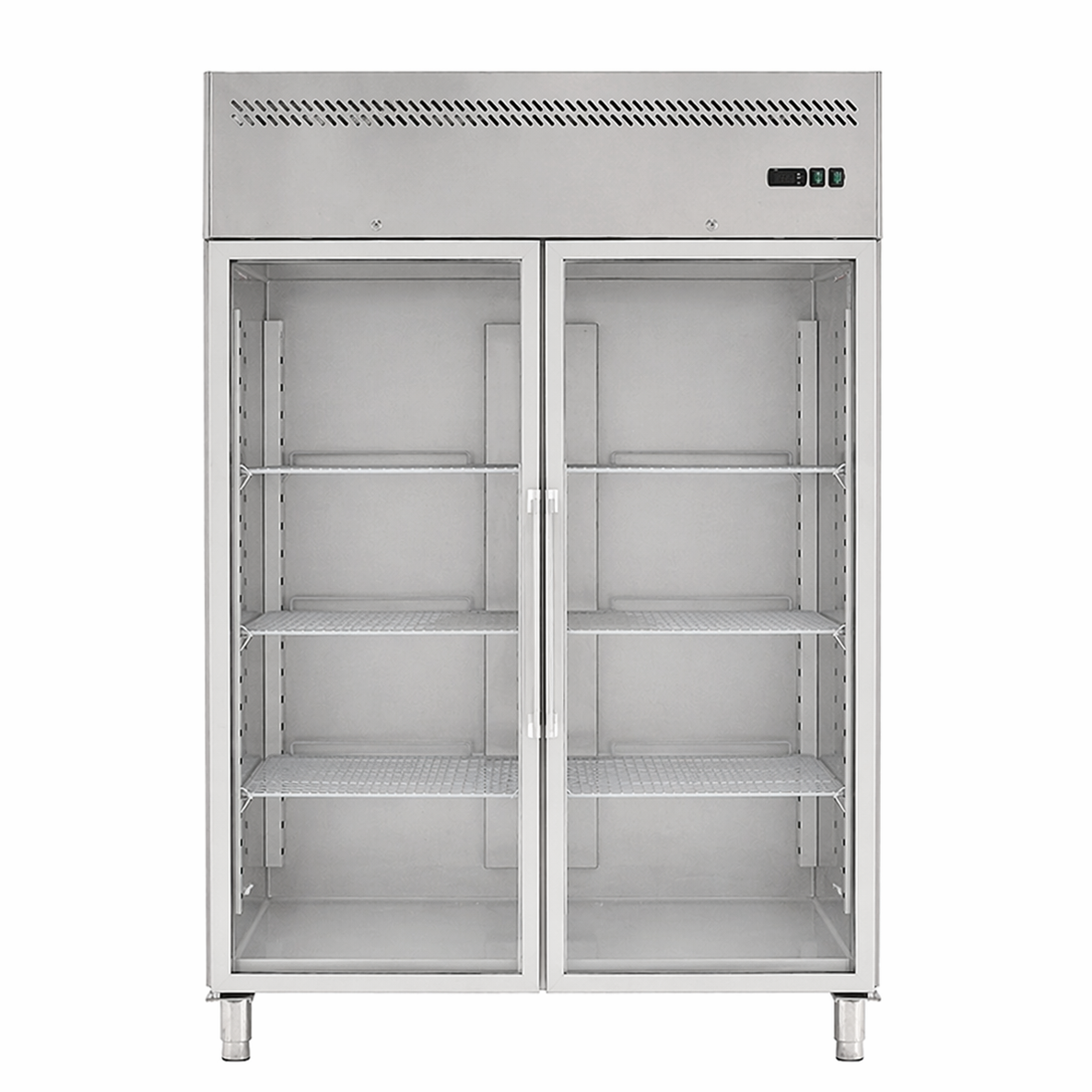 Armadio refrigerato ventilato monoblocco con porte vetro - temp. +0°C/+8°C - capacità 1300 LT