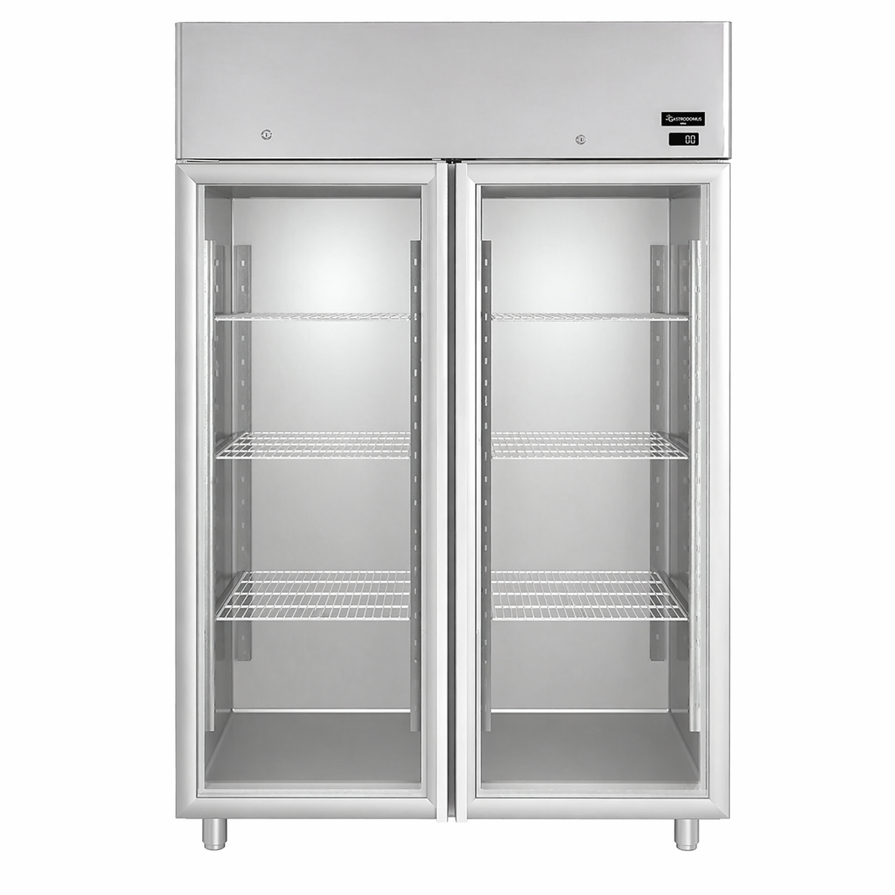 Armadio Refrigerato Ventilato 2 porte vetro 0°C/+10°C 1400 LT