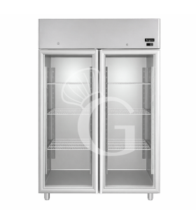 Armadio Refrigerato Ventilato 2 porte vetro -2°C/+10°C 1400 LT