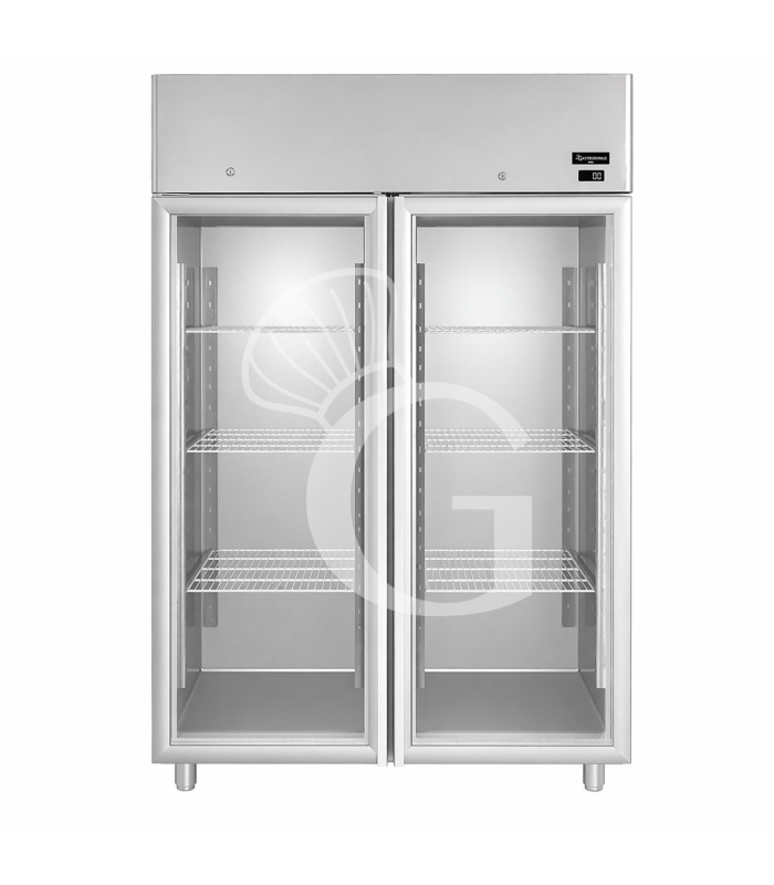 Armadio Refrigerato Ventilato 2 porte vetro -2°C/+10°C 1400 LT