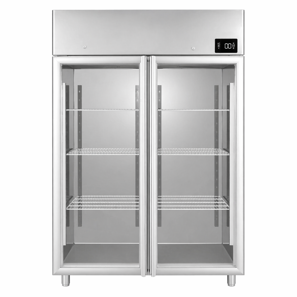 Armadio Refrigerato Ventilato, 2 porte vetro -2°C/+10 °C 1400 LT