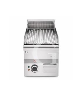 Fry Top elettrico da banco piastra rigata singola 3000 W Monofase P 600 mm