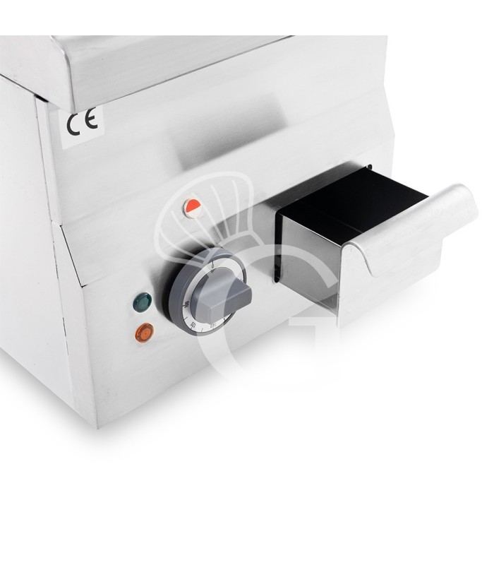 Fry Top elettrico da banco piastra rigata singola 3000 W Monofase P 600 mm