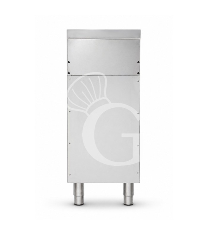 Griglia a gas su mobile aperto con 1 zona di cottura e profondità 700 mm