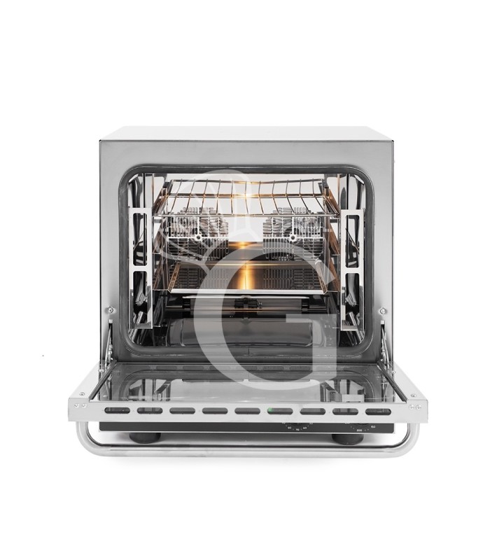 Forno per cornetti elettrico a convezione, porta ribalta, comandi meccanici, 4 teglie GN 2/3, potenza 2,8 kw