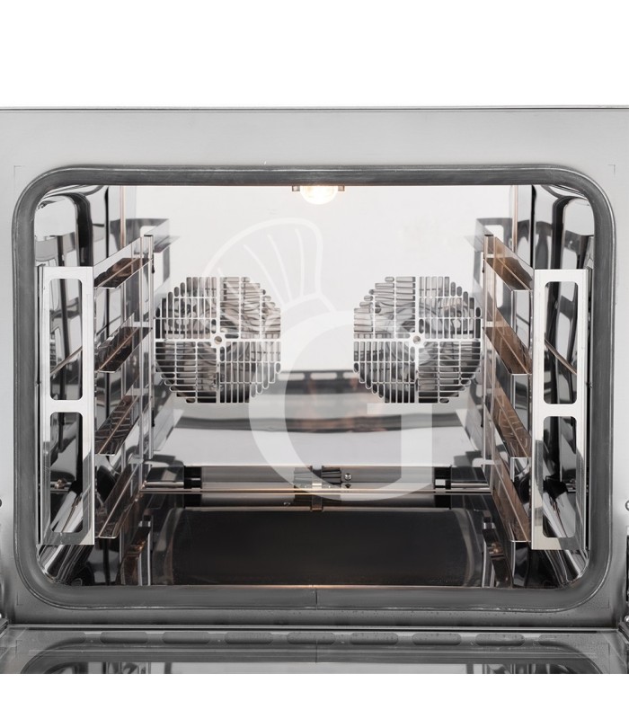 Forno per cornetti elettrico a convezione, porta ribalta, comandi meccanici, 4 teglie GN 2/3, potenza 2,8 kw