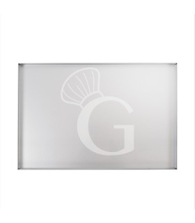 Teglia Rettangolare in lamiera alluminata L 598 x P 398 x H 20 mm, ideale per cottura, lievitazione, surgelazione