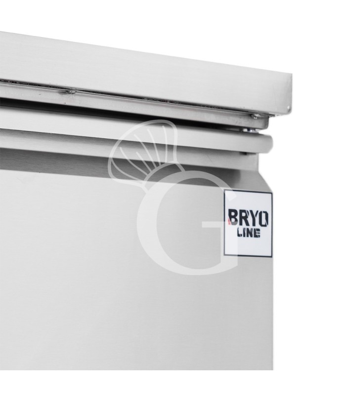 Saladette refrigerata statica con 2 porte, temperatura +2°C/+8°C, piano in acciaio inox