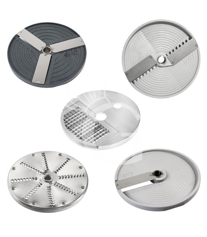 Tagliaverdura elettrico monofase con kit 5 dischi - potenza 450 W - velocità 310 rpm