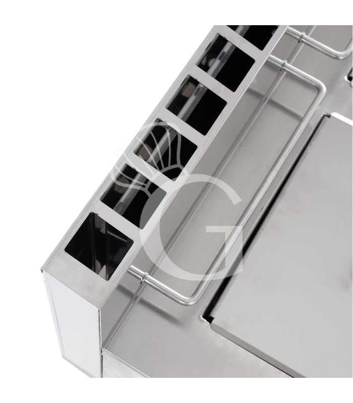 Friggitrice Professionale da banco a gas 2 vasca 8+8 LT, 12,6 kw