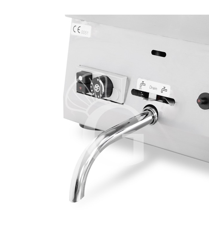Friggitrice Professionale da banco a gas 2 vasca 8+8 LT, 12,6 kw