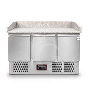 Saladette refrigerazione statica predisposta per 6 bacinelle GN1/4 con 3 porte