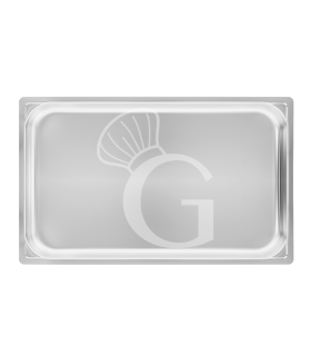 Teglia Rettangolare in acciaio inox AISI 304 GN1/1 L 530 x P 325 x H 20 mm