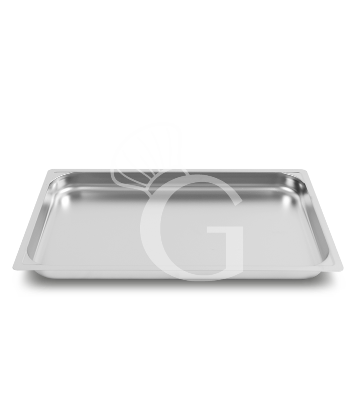 Teglia Rettangolare in acciaio inox AISI 304 GN1/1 L 530 x P 325 x H 20 mm
