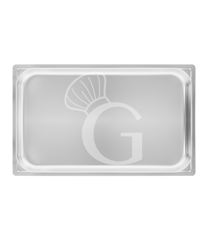 Teglia Rettangolare in acciaio inox GN1/1 L 530 mm x P 323 mm x H 65 mm