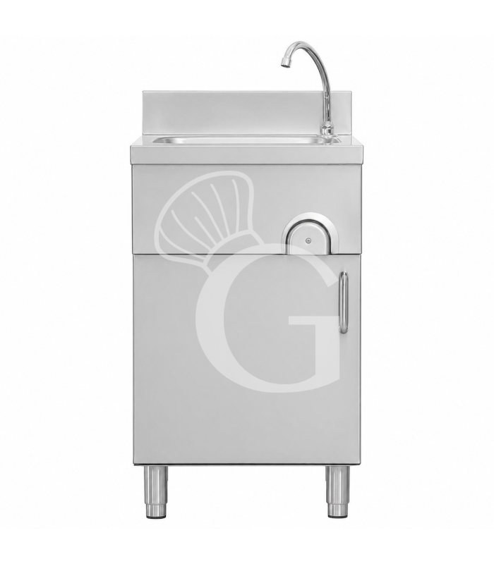 Lavamani per Cucina in Acciaio Inox AISI 304 con Mobile e Comando a Ginocchio