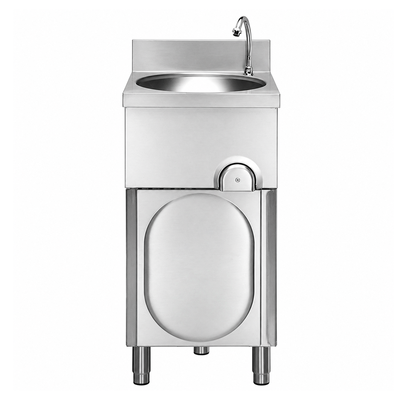 Lavamani Professionale in Acciaio Inox con Mobile e Comando a Ginocchio
