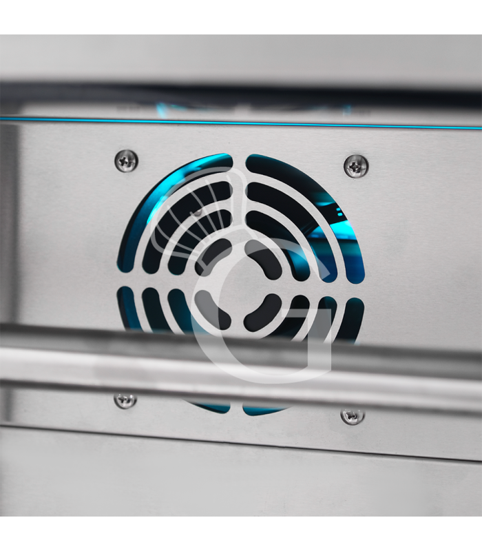 Armadio Refrigerato Professionale per Frollatura Carne +2°C / +10°C con Porta in Vetro - 110 Lt, Lampada UV e Controllo Umidità