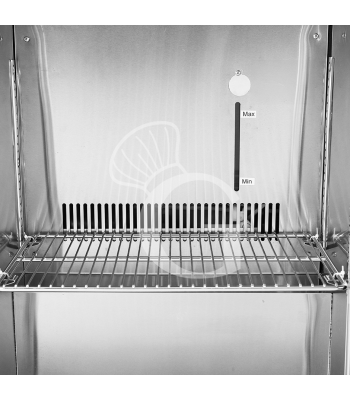 Armadio Refrigerato Professionale per Frollatura Carne +2°C / +10°C con Porta in Vetro - 110 Lt, Lampada UV e Controllo Umidità