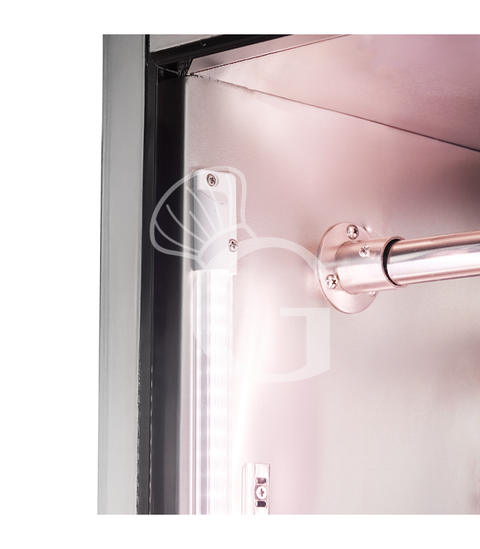Armadio Refrigerato Professionale per Frollatura Carne +2°C / +10°C con Porta in Vetro - 110 Lt, Lampada UV e Controllo Umidità