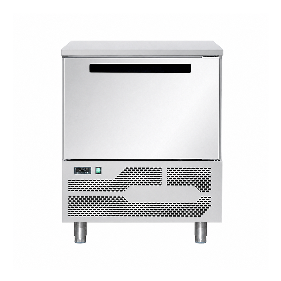 Abbattitore in acciaio inox AISI 304 monofase -18°/+3°C - 5 teglie o griglie GN 1/1 o 600x400 mm