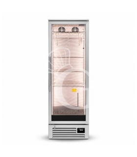 Armadio Refrigerato Professionale per Frollatura Carne +2°C / +10°C con Porta in Vetro - 270 Lt, Lampada UV e Controllo Umidità
