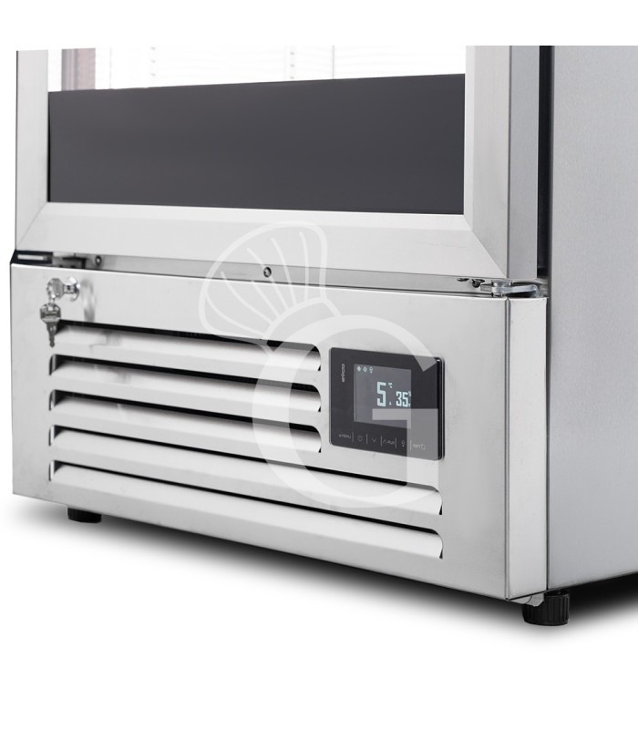 Armadio Refrigerato Professionale per Frollatura Carne +2°C / +10°C con Porta in Vetro - 270 Lt, Lampada UV e Controllo Umidità